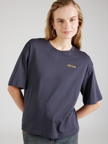MUSTANG Shirt 'AUDREY' in Blauw: voorkant