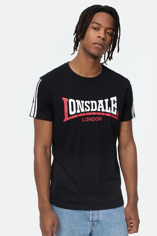 T-Shirt 'Elphin' LONSDALE en noir : devant
