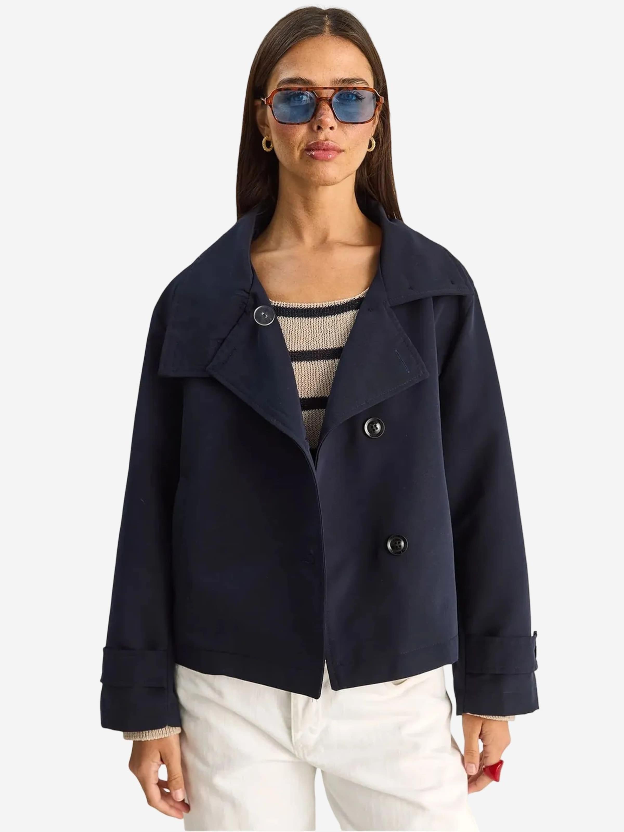 Manteau mi-saison Bianco Lucci en bleu : devant