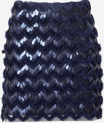 Munthe Kjol 'MORAINE' i blå: framsida