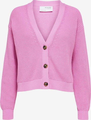 Cardigan 'Sinna' SELECTED FEMME en rose : devant