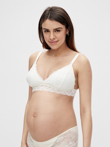 MAMALICIOUS Triangle Nursing bra 'Sidsel' in White: front