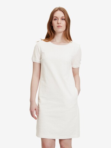 Betty & Co Casual-Kleid mit Rippbündchen in Weiß: predná strana