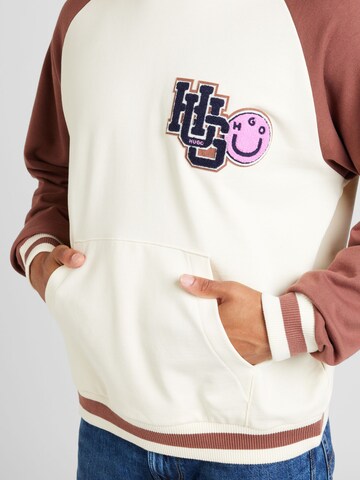 HUGO Sweatshirt 'Nakihood' i hvit