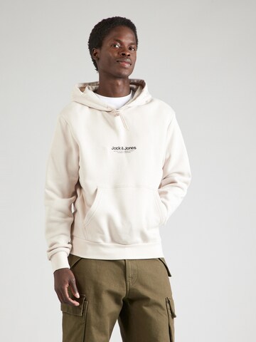 JACK & JONES Sweatshirt 'JWHVESTERBRO' in Beige: Vorderseite