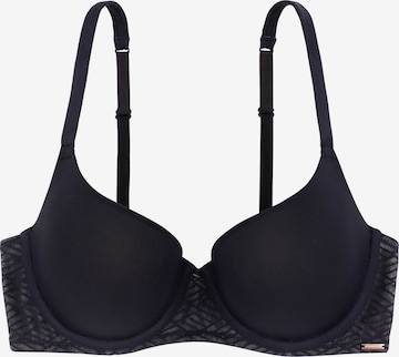 Dorina T-shirt Bra 'Leila' in Black: front