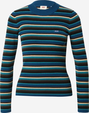 LEVI'S ® Pulover 'Crew Rib Sweater' | modra barva: sprednja stran