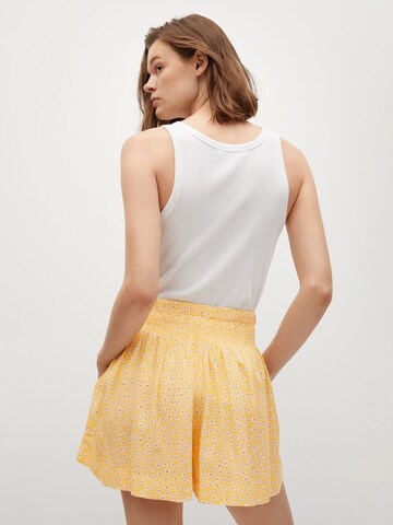 MANGO Loosefit Broek 'REBECCA' in Geel