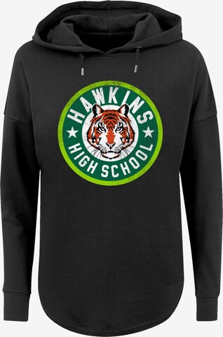 F4NT4STIC Sweatshirt 'Stranger Things Hawkins Tiger Netflix TV Series' in Schwarz: predná strana