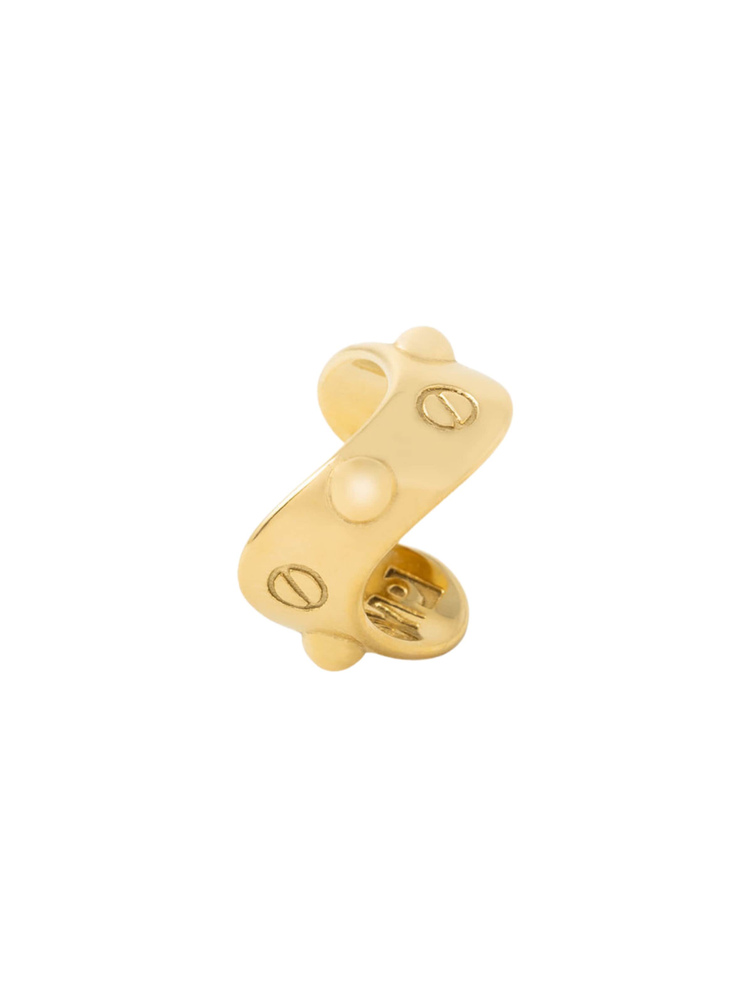 YParis Øreringe 'Ear cuff Wavy Glory G' i guld: forside