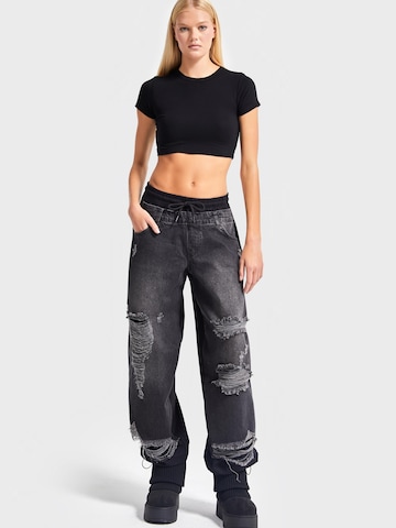 Loosefit Jean 'Skater Mid Rise Jeans' IT'S BASIC en noir