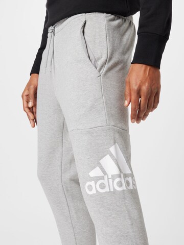 ADIDAS SPORTSWEAR Tapered Workout Pants 'Essentials' in Grey