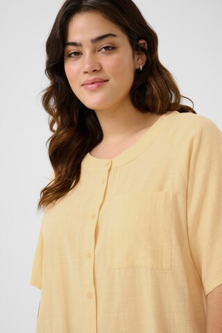 KAFFE CURVE Bluse 'KCPaula' in Gelb