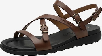 Sandales Tamaris en marron : devant