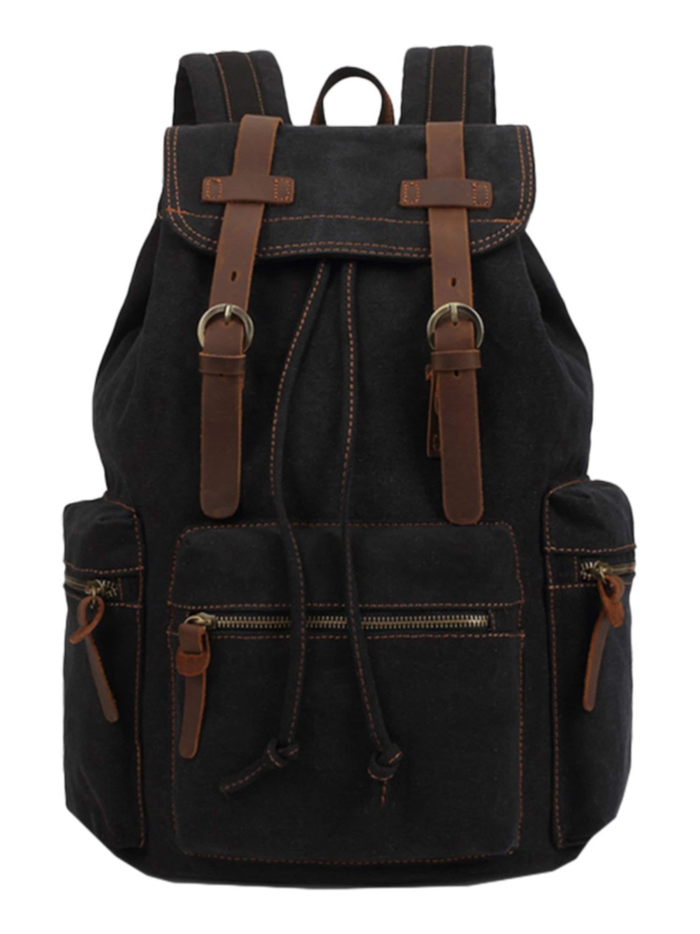 jolar Rucksack 'Travel'‌‌‌‌‌‌ in Schwarz: Vorderseite
