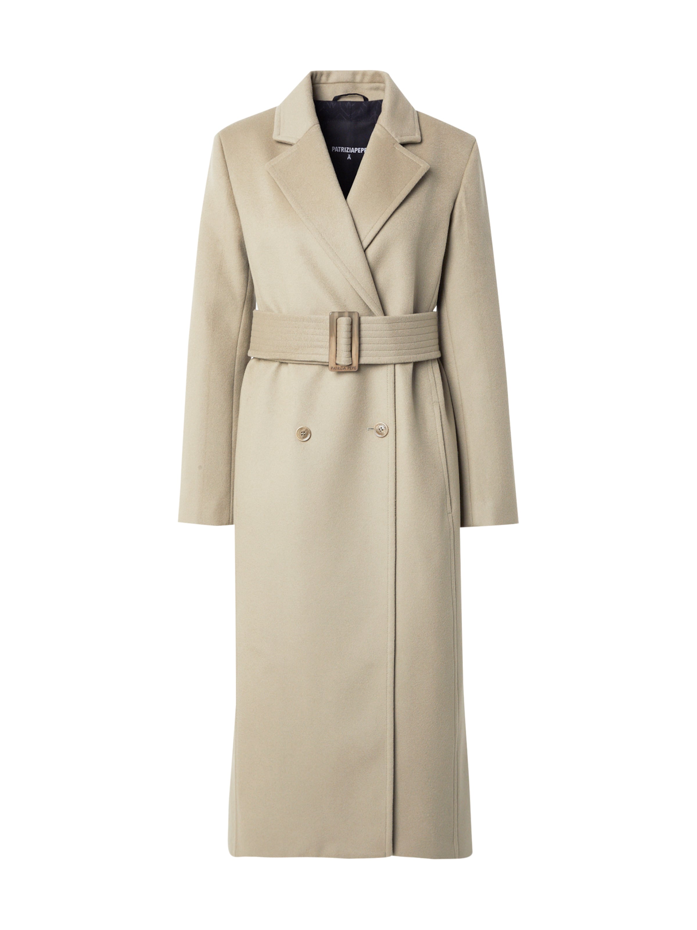 PATRIZIA PEPE - Abrigo de entretiempo en beige: frente