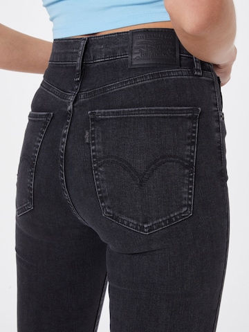 LEVI'S Skinny Jeans 'MILE HIGH SUPER SKINNY BLACKS' in Zwart