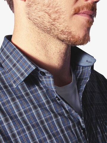Jan Vanderstorm Comfort fit Button Up Shirt ' Bjornman ' in Blue