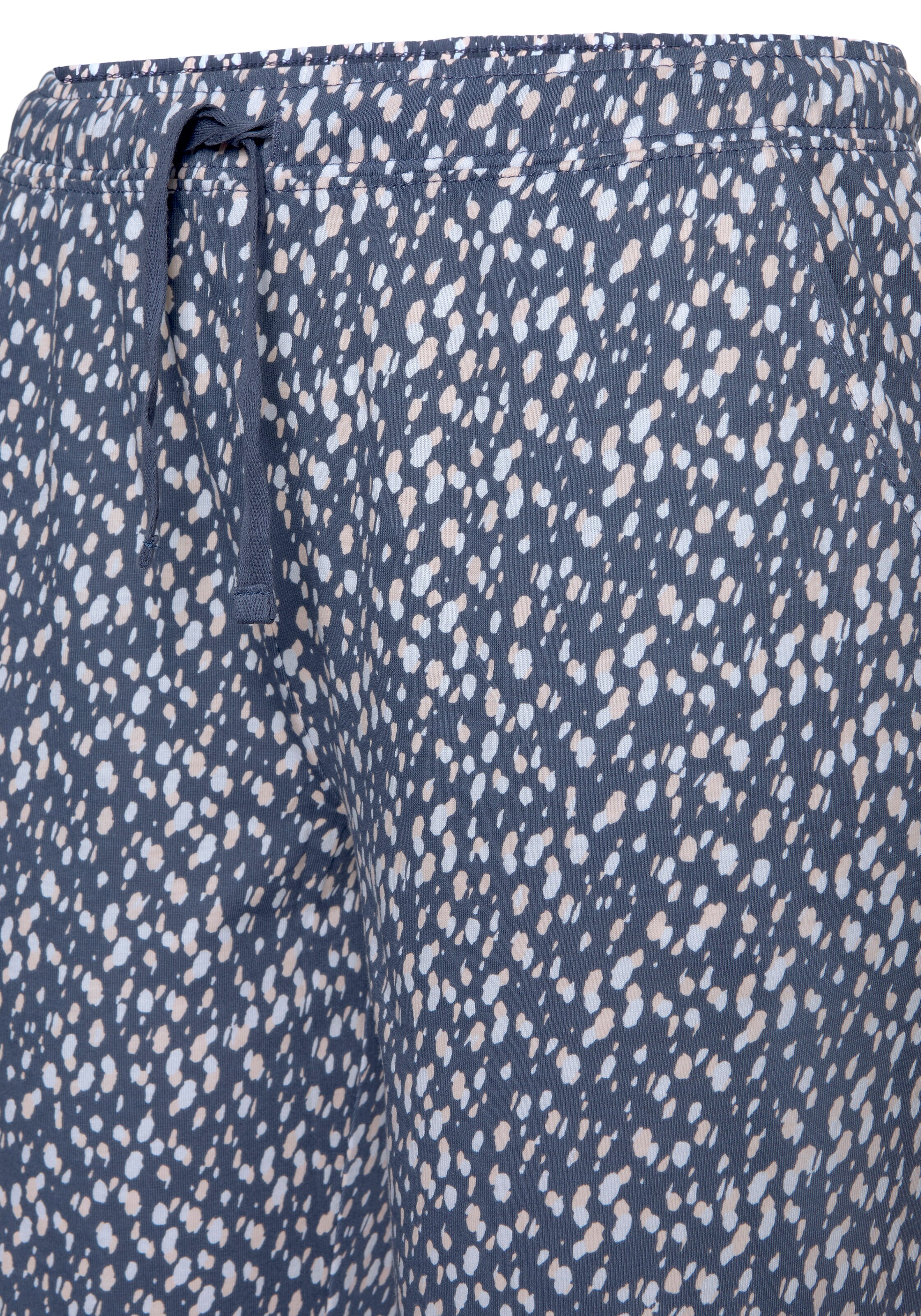 VIVANCE Regular Pyjamahose in Blau