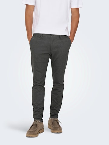 Only & SonsSlimfit Chino hlače 'ONSMark' - crna boja: prednji dio