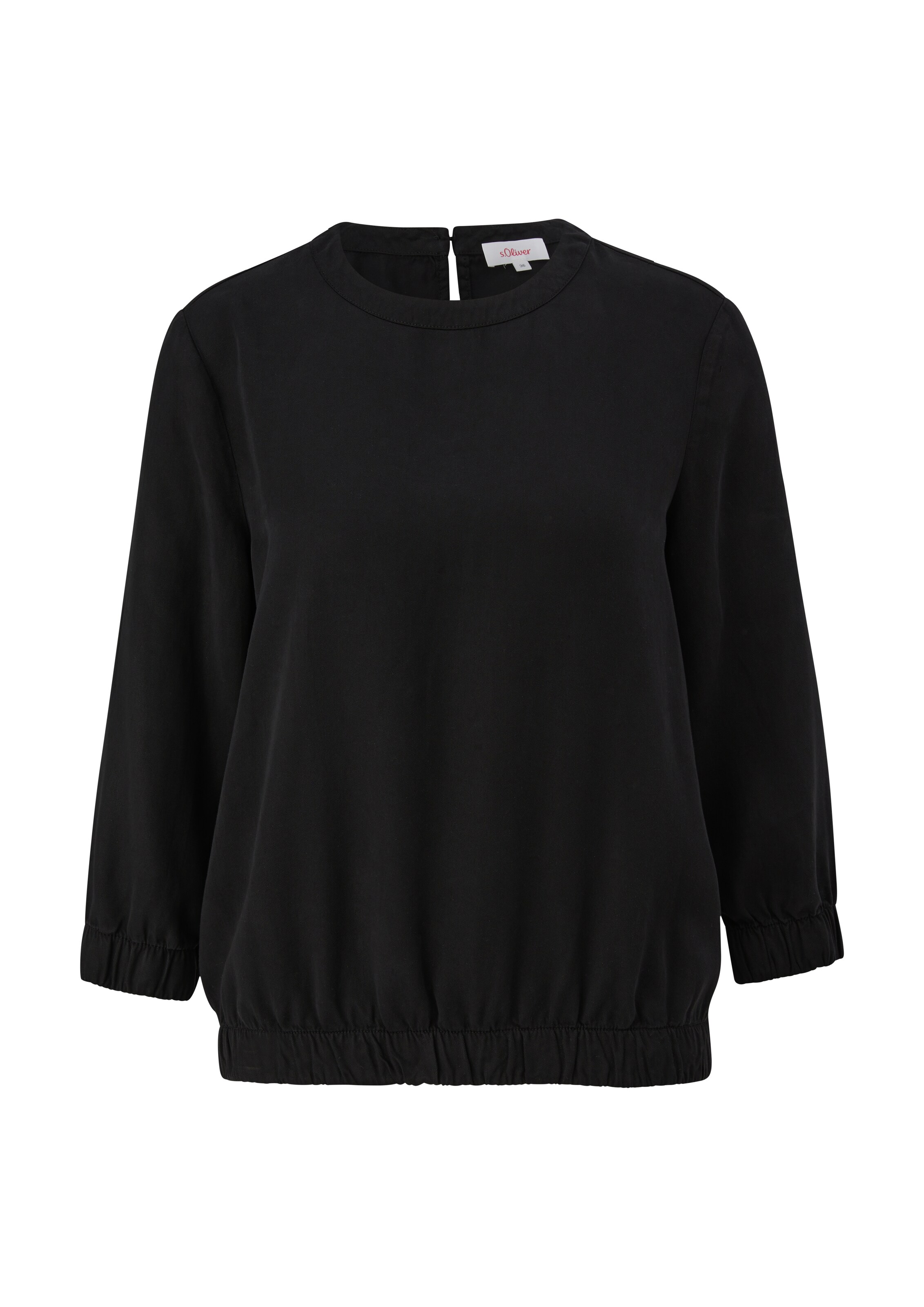 s.Oliver Blouse in Zwart: voorkant