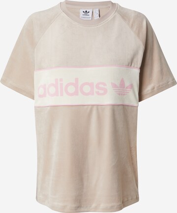 Tricou 'NY' de la ADIDAS ORIGINALS pe bej: față