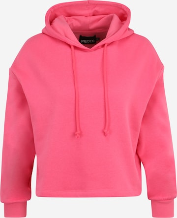 Pieces Petite Sweatshirt 'Chilli' in Pink: front