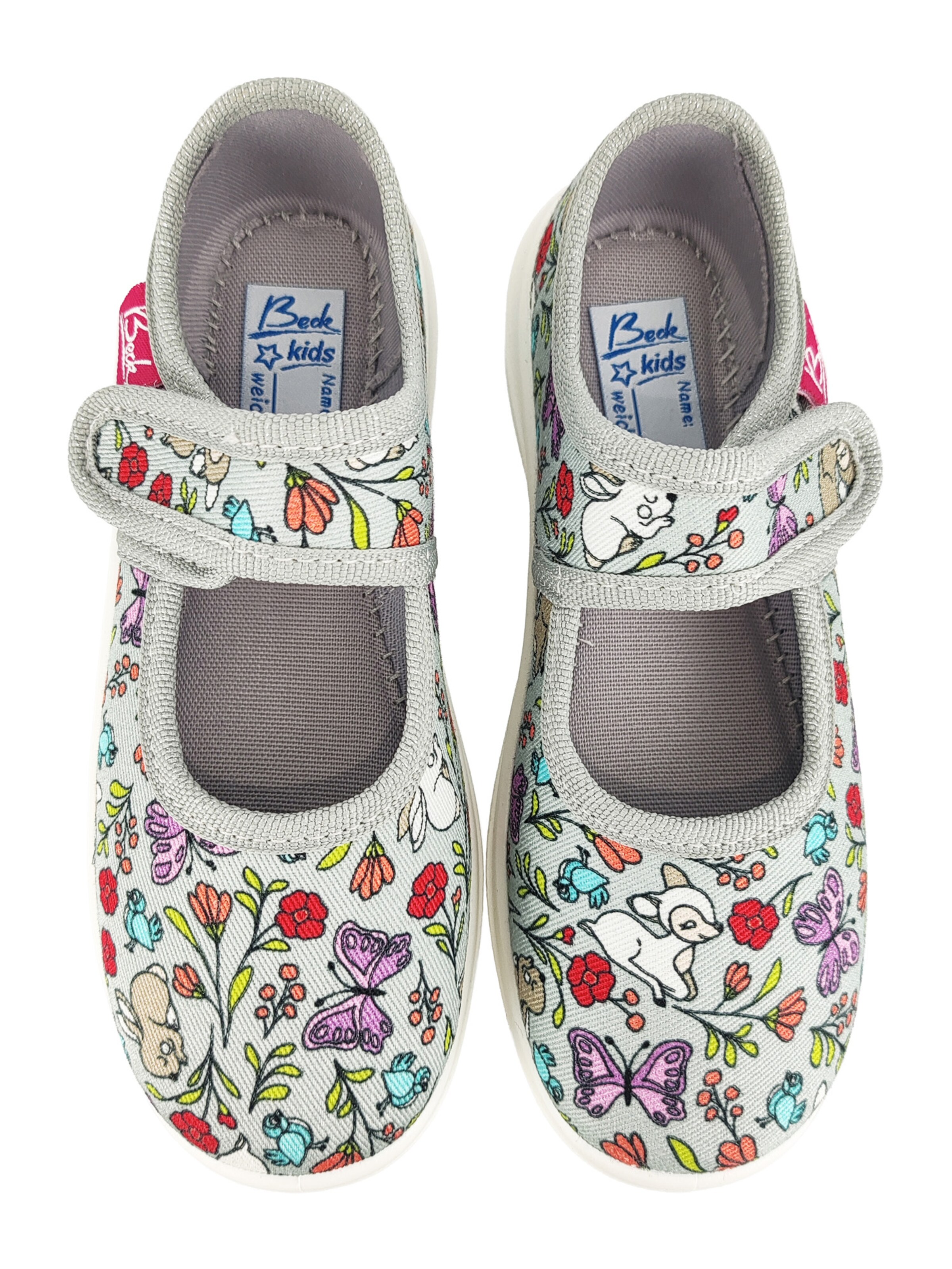 BECK Ballet Flats 'Flora' in Grey