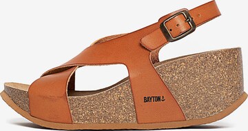 Sandales 'Rea' Bayton en marron : devant