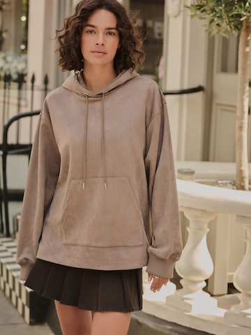 Sweat-shirt Next en marron : devant