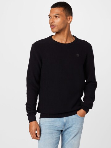 KnowledgeCotton Apparel Pullover 'Forrest' in Schwarz: predná strana