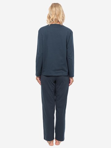 SCHIESSER Pyjama 'Cotton' in Blauw