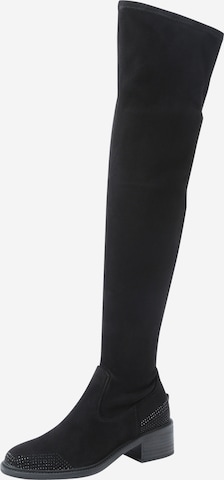 Kennel & Schmenger Over the Knee Boots 'STICK' in Black: front