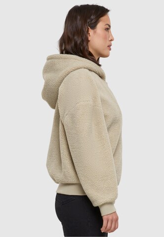 Urban Classics Zip-Up Hoodie in Beige