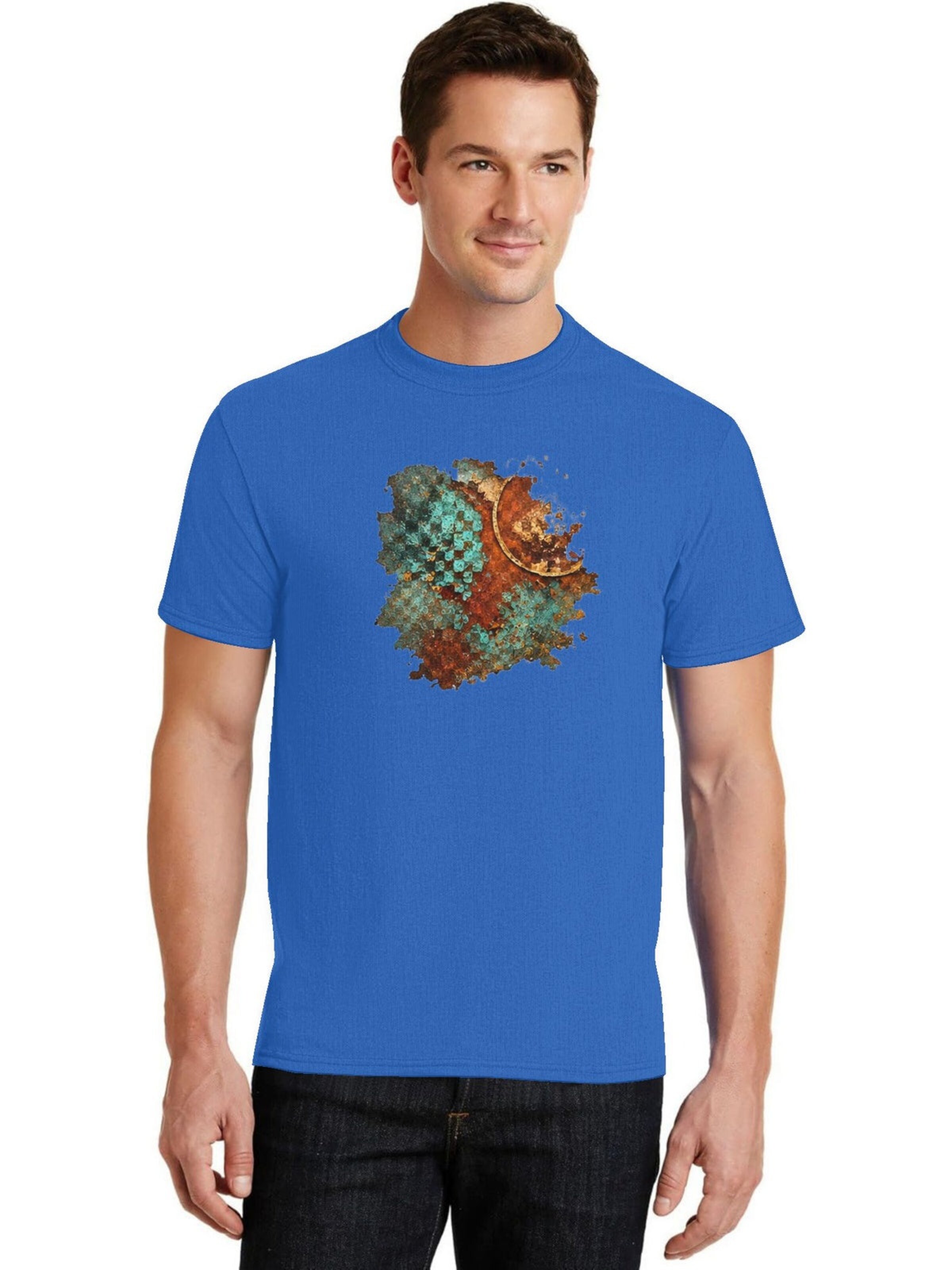 HUSKSWARE Shirt 'Grafik'‌‌‌‌‌‌‌ in Blau: Vorderseite