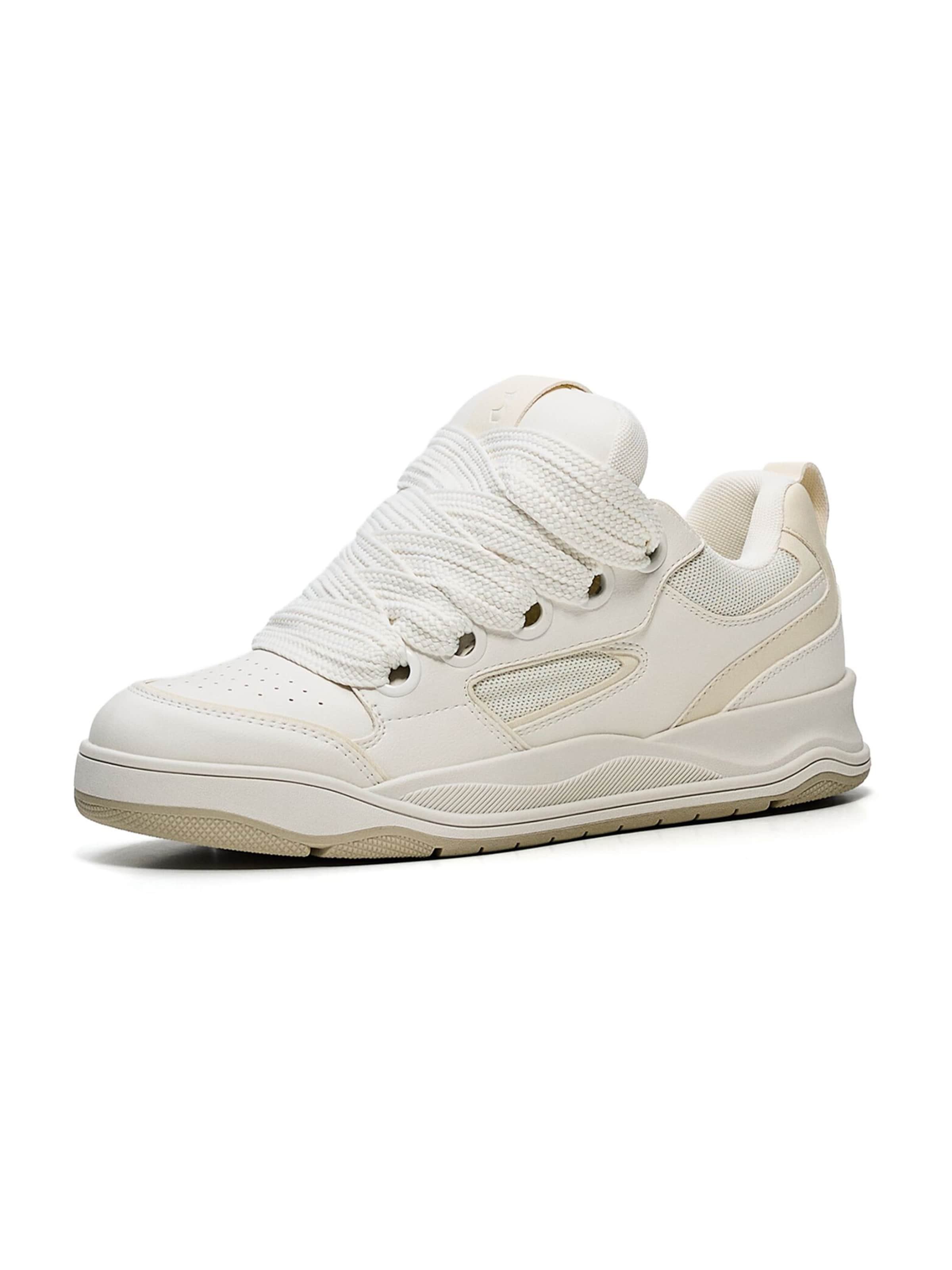 Bershka Sneaker in creme / hellbeige / weiß, Produktansicht