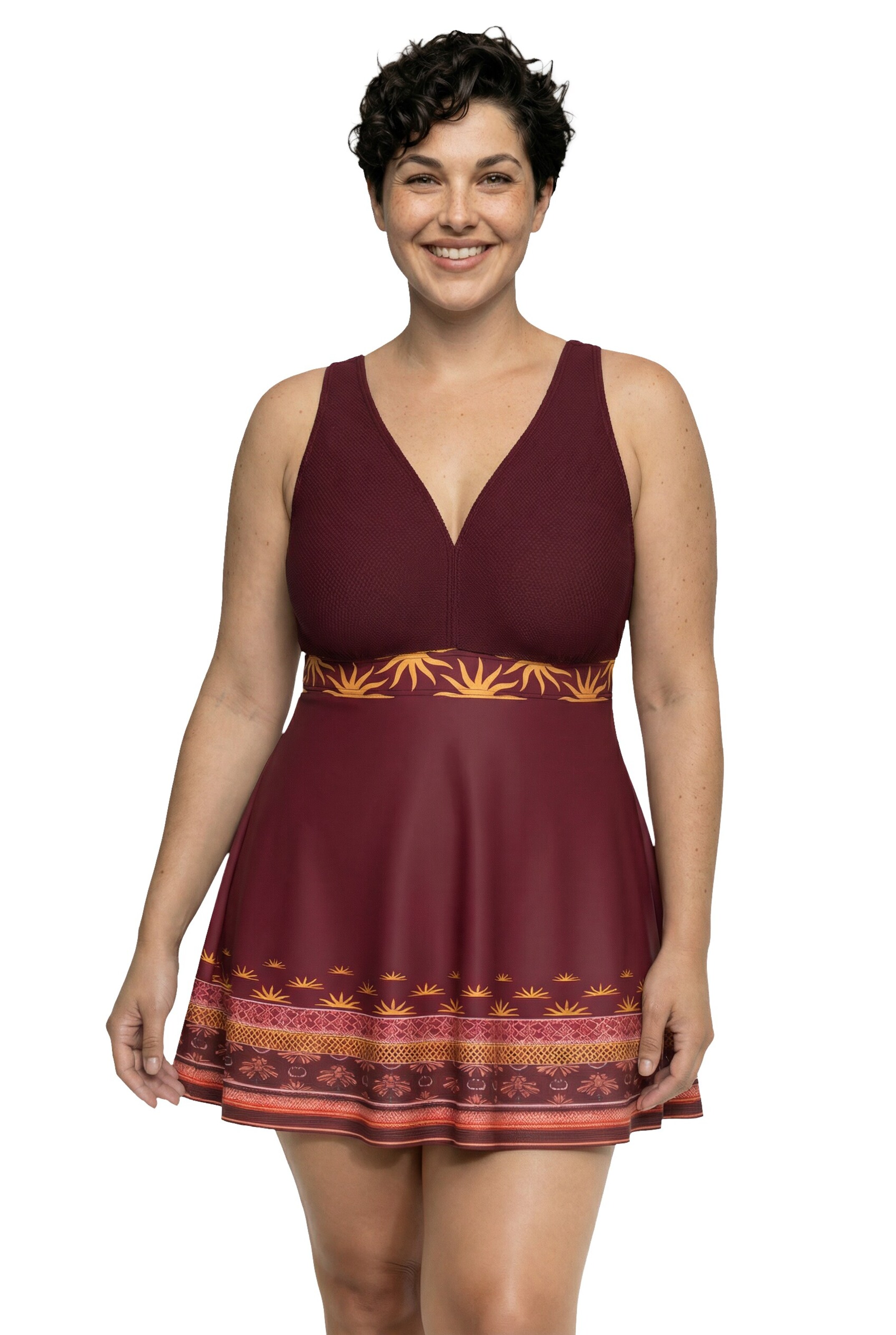 Ulla Popken Classic Swimsuit in Red