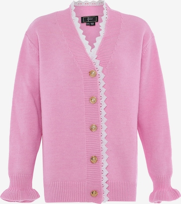 Cardigan faina en rose : devant