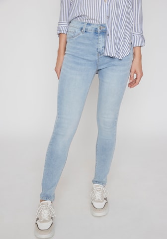 Coupe slim Jean Hailys en bleu : devant