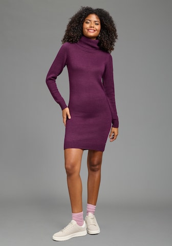 KangaROOS Knitted dress in Purple: front