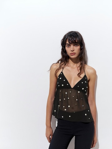 Pull&Bear Top in Zwart: voorkant
