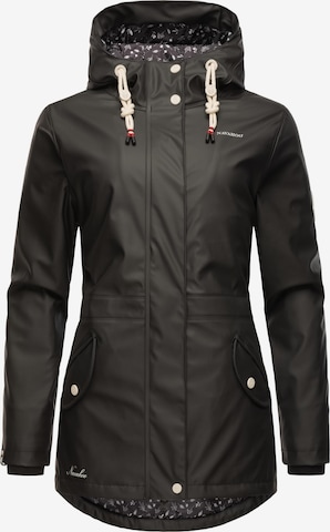 NAVAHOO Weatherproof jacket 'Ocean Heart' in Black: front