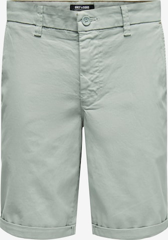 Pantaloni chino 'Peter' di Only & Sons in grigio: frontale