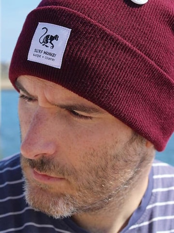 Surf Monkey - Gorra en rojo: frente