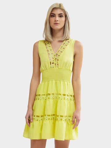 Influencer Letní šaty – žlutá: přední strana