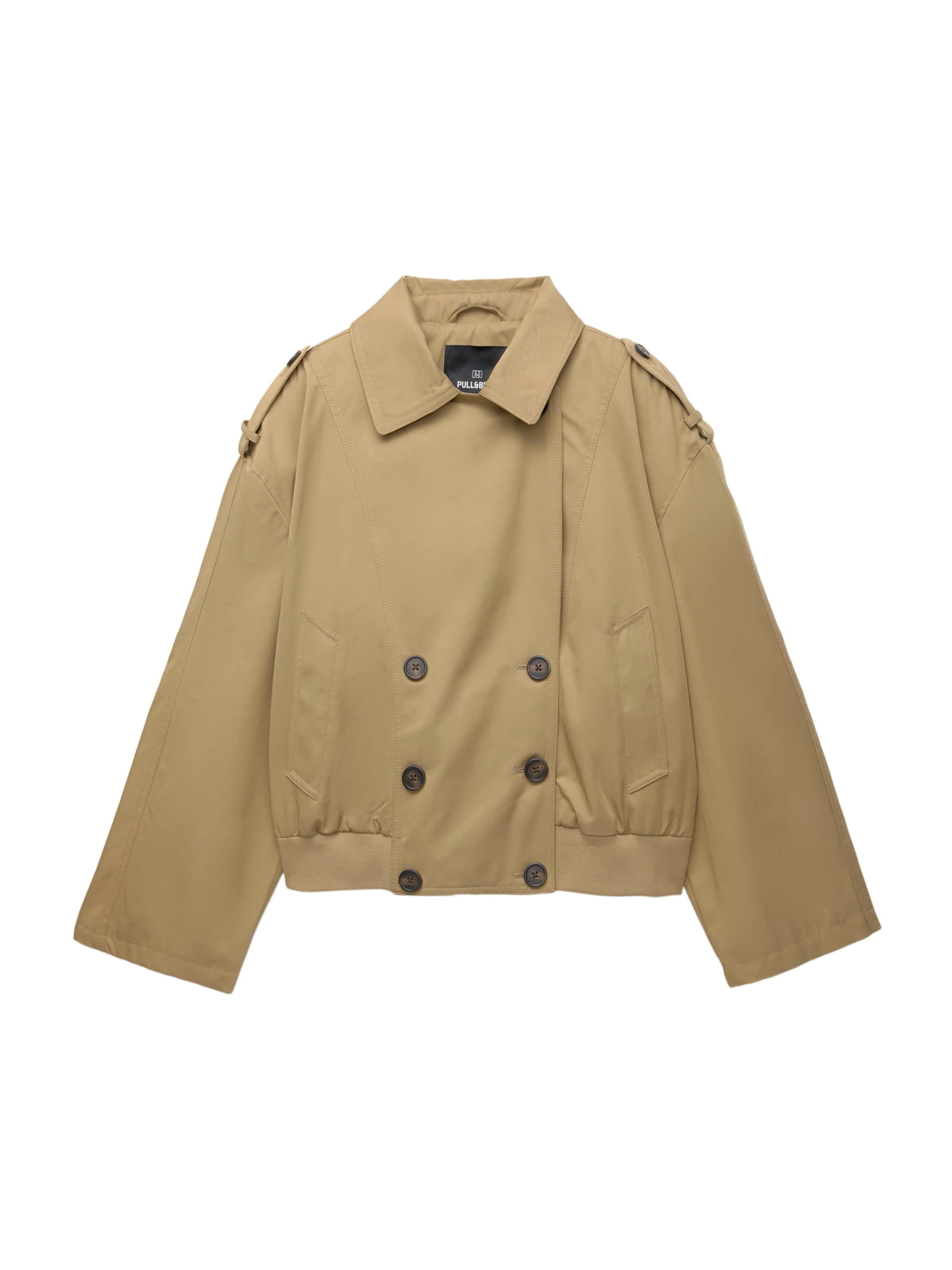 Pull&Bear Prechodná bunda - Hnedá: predná strana