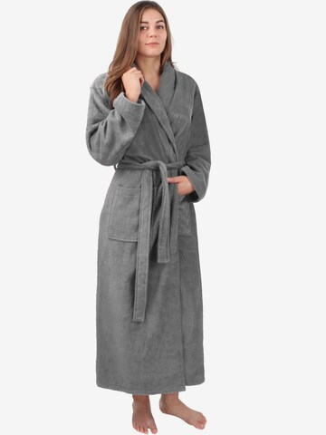 normani Long Bathrobe in Grey: front