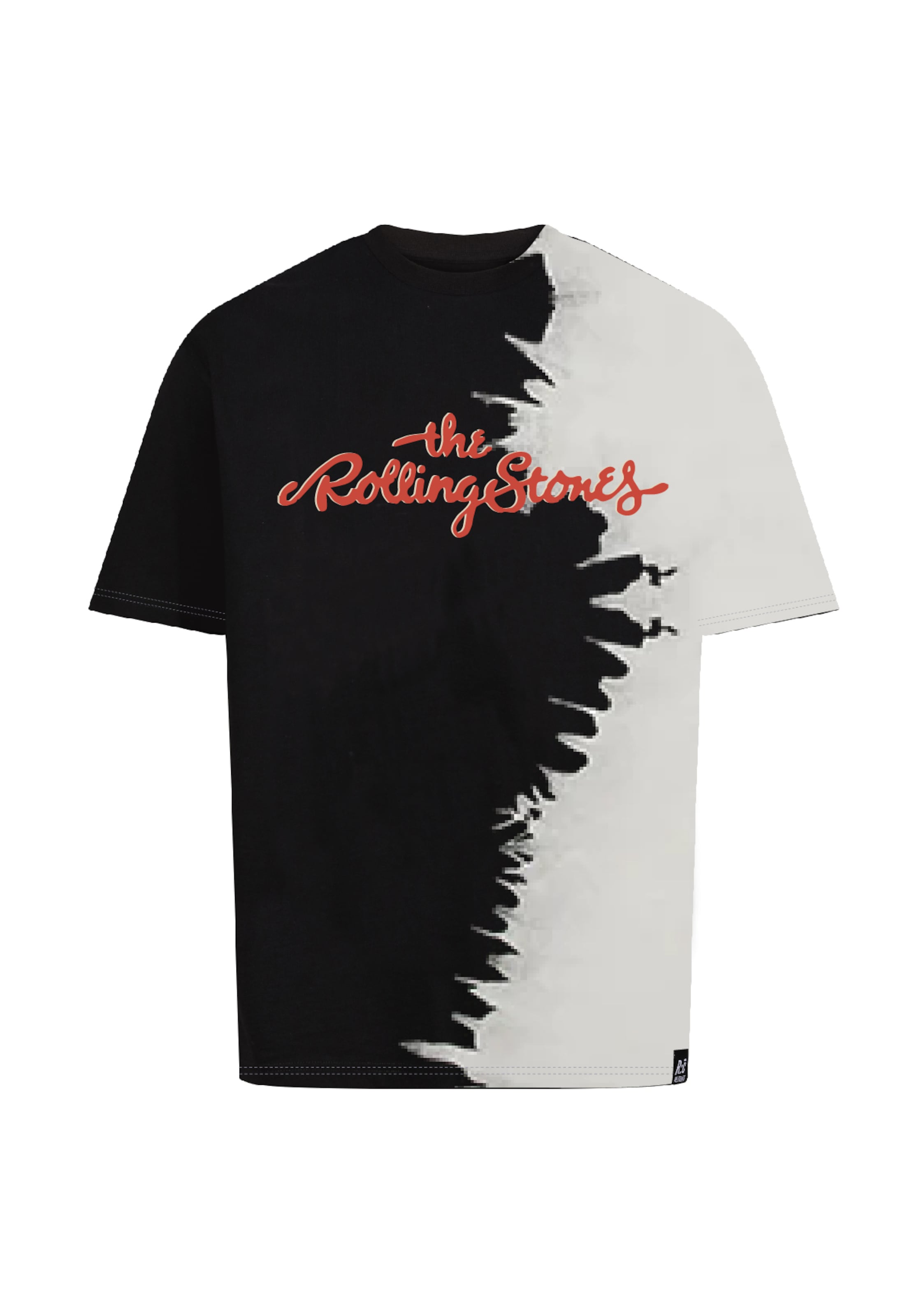Recovered T-Shirt 'The Rolling Stones 'ROCK N ROLL'' in Schwarz: Vorderseite