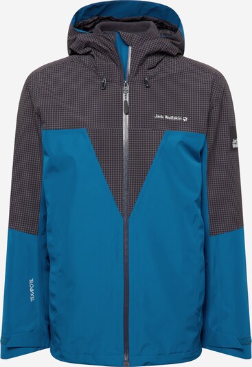 JACK WOLFSKIN Jacke 'DNA RHAPSODY' in himmelblau / schwarz / weiß, Produktansicht
