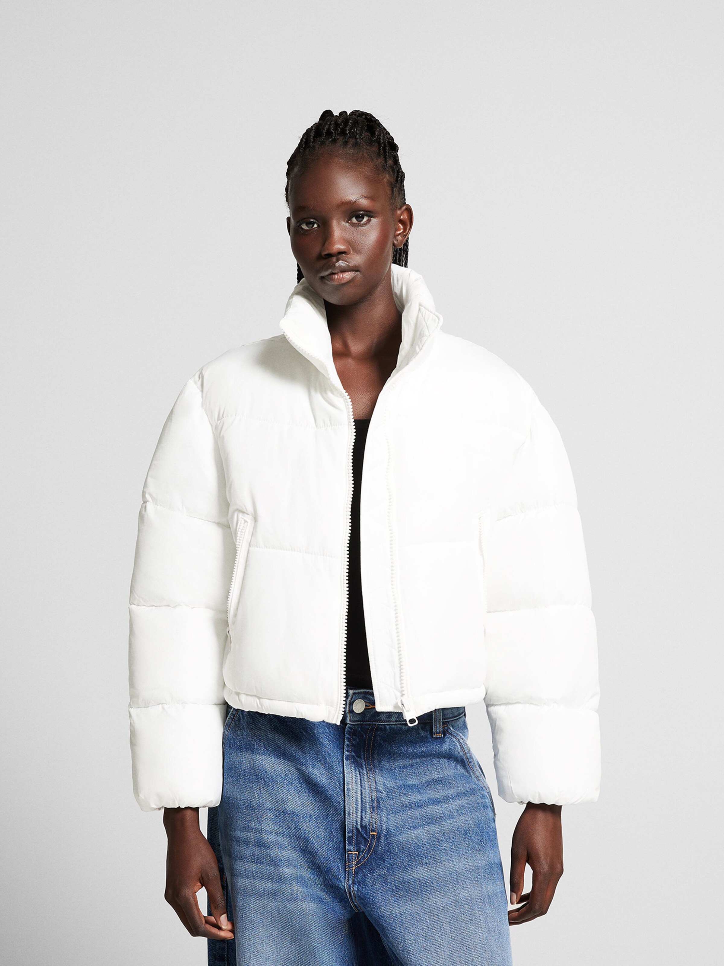 Bershka white jacket outlet